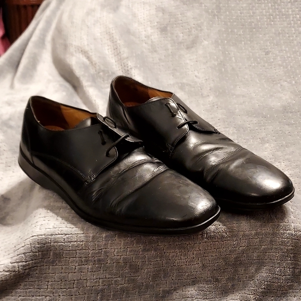 Cole Haan Mens Williams Plain II Shoe Black Oxford Tie On 12 Medium Academia